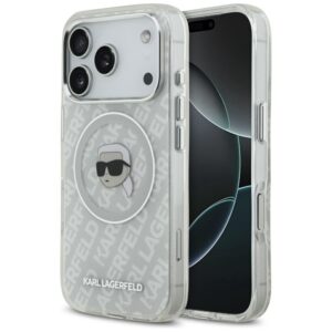 Kitos prekės Karl Lagerfeld  Karl Lagerfeld IML Karl Head Logo MagSafe Case for iPhone 17 Pro - Gray 