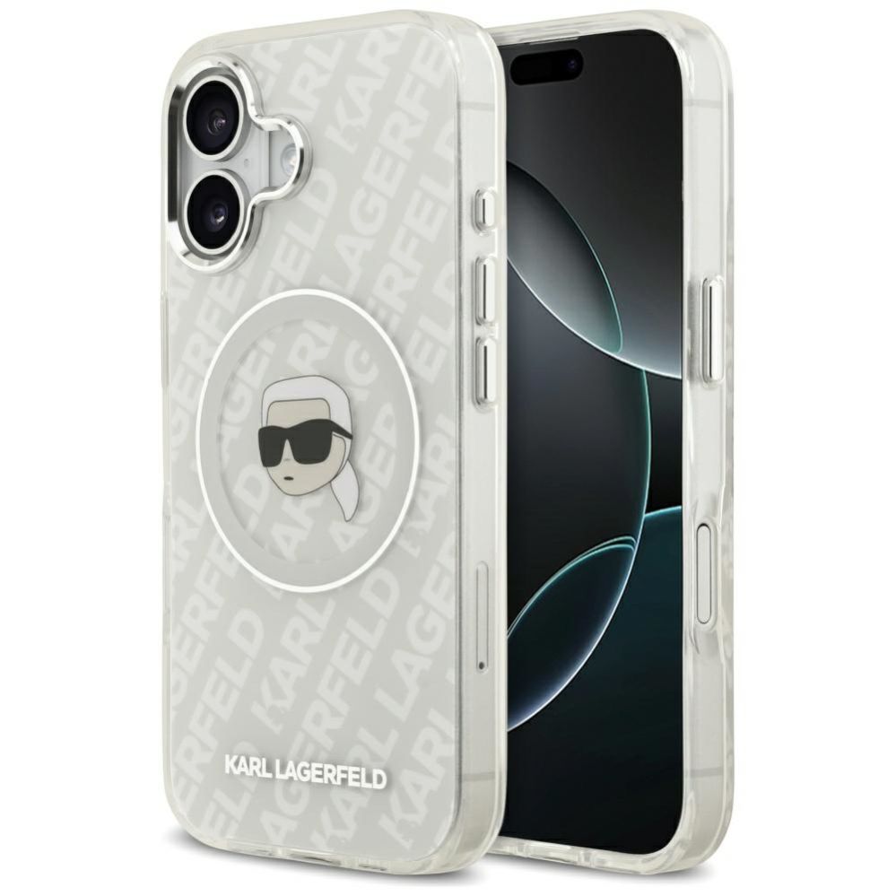 Kitos prekės Karl Lagerfeld Karl Lagerfeld IML Karl Head Logo MagSafe iPhone 17 Case - Gray