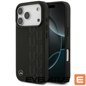 Citas preces Mercedes-Benz  Mercedes Leather Laurel Leaves MagSafe Case for iPhone 17 Pro - Black 