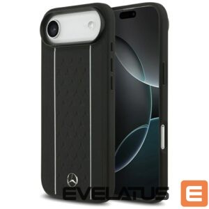 Citas preces Mercedes-Benz  Mercedes Leather Star Pattern Stripes MagSafe case for iPhone Air - black 