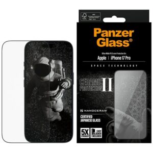 Kitos prekės Panzer Glass  PanzerGlass Ceramic II Ultra-Wide Fit EasyAligner for iPhone 17 Pro 