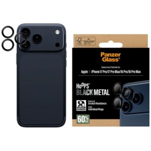 Kitos prekės Panzer Glass  PanzerGlass Hoops Tempered Glass Lens Screen Protector for iPhone 17 Pro / 17 Pro Max / 16 Pro / 16 Pro Max Black 