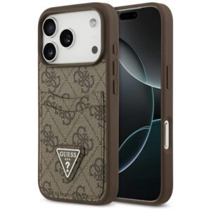 Citas preces Guess  Guess 4G Nauble Card Triangle Case for iPhone 17 Pro - Brown 