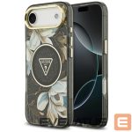 Citas preces Guess  Guess IML Glitter Flowers Triangle MagSafe case for iPhone Air - black 