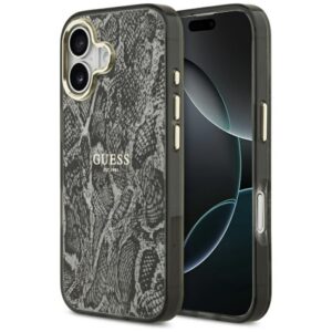Citas preces Guess  Guess Python Pattern MagSafe Case for iPhone 17 - Black 