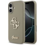 Citas preces Guess  Guess Silicone Big 4G Script Case for iPhone 17 - Brown 