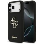 Kitos prekės Guess  Guess Silicone Big 4G Script Case for iPhone 17 Pro Max - Black 