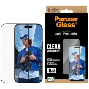 Kitos prekės Panzer Glass  PanzerGlass Ultra-Wide Fit EasyAligner Tempered Glass for iPhone 17 / 16 Pro 