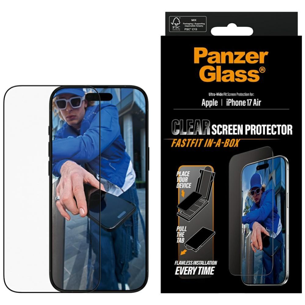 Citas preces Panzer Glass PanzerGlass Ultra-Wide Fit Fastfit Tempered Glass for iPhone Air