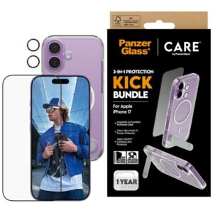 Kitos prekės Panzer Glass  CARE by PanzerGlass Feature Kick 3in1 Case + Glass + Lens for iPhone 17 