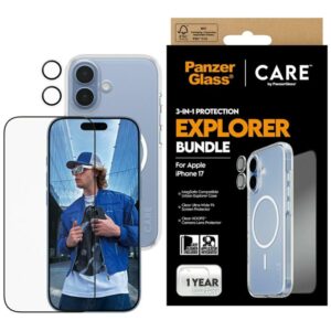 Kitos prekės Panzer Glass  CARE by PanzerGlass Flagship Explorer 3in1 Case + Glass + Lens for iPhone 17 