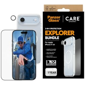 Kitos prekės Panzer Glass  CARE by PanzerGlass Flagship Explorer 3-in-1 Case + Glass + Lens for iPhone Air 