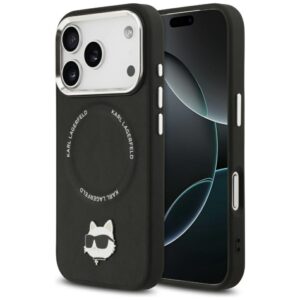 Kitos prekės Karl Lagerfeld  Karl Lagerfeld Choupette Pin MagSafe Case for iPhone 17 Pro Max - Black 