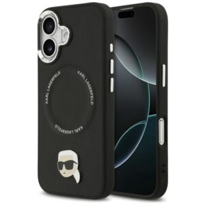 Kitos prekės Karl Lagerfeld  Karl Lagerfeld Karl Pin MagSafe Case for iPhone 17 - Black 