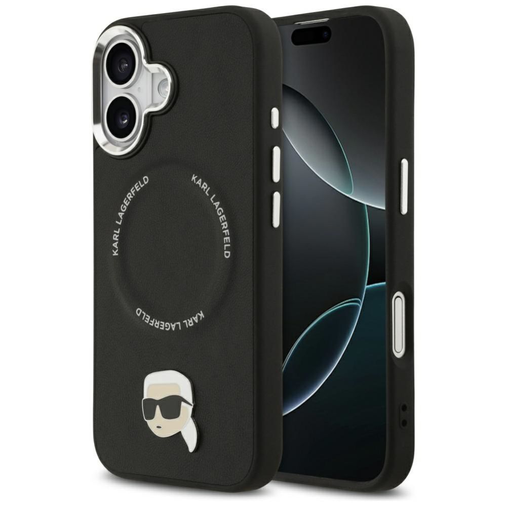 Citas preces Karl Lagerfeld Karl Lagerfeld Karl Pin MagSafe Case for iPhone 17 - Black