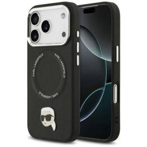 Kitos prekės Karl Lagerfeld  Karl Lagerfeld Karl Pin MagSafe Case for iPhone 17 Pro - Black 