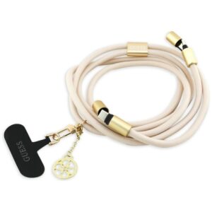 Citas preces Guess  Guess CBDY 4G Charm USB-C / USB-C Cable 150cm - Beige 