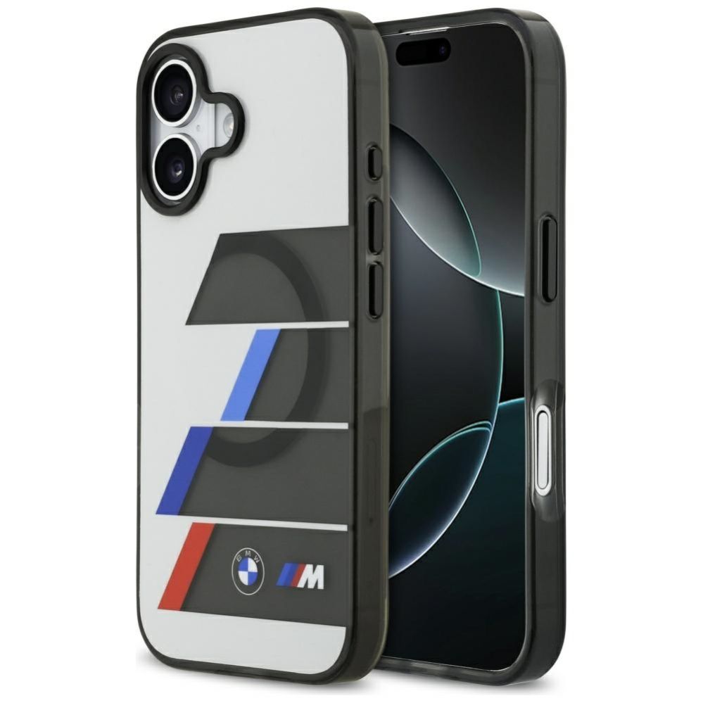 Muud kaubad BMW BMW M IML Metal Buttons Tricolor Lines MagSafe Case for iPhone 17 - Gray