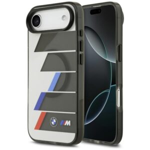 Citas preces BMW  BMW M IML Metal Buttons Tricolor Lines MagSafe Case for iPhone Air - Gray 