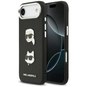 Kitos prekės Karl Lagerfeld  Karl Lagerfeld FW Grained Karl & Choupette Heads Pins & Logo iPhone Air Case - Black 