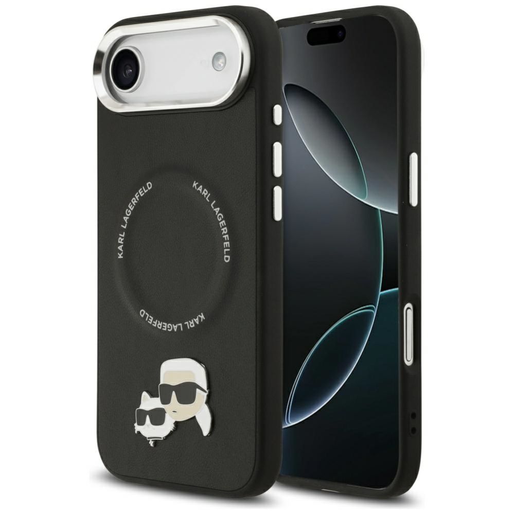 Citas preces Karl Lagerfeld Karl Lagerfeld Karl & Choupette Pins MagSafe Case for iPhone Air - Black