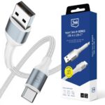 Citas preces 3MK  3mk Hyper Cable N-SERIES USB-A / USB-C 1m 9V/2A 18W / white 