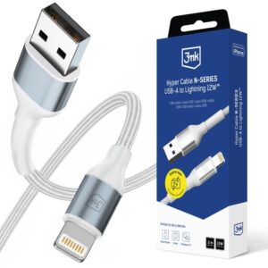 Muud kaubad 3MK  3mk 3mk Cable 3mk Hyper Cable N-SERIES USB-A / Lightning 2m 5V/2.4A 12W / white 