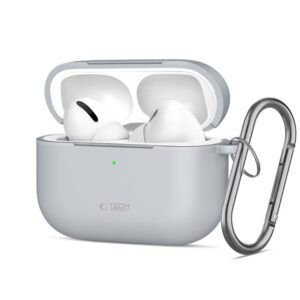 Kitos prekės Tech-Protect  Tech-Protect Silicone Hook Case for AirPods Pro - Gray 