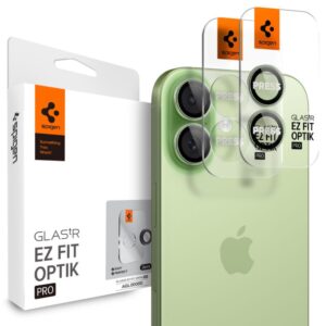 Other goods Spigen  Spigen Optik Pro GLAS.TR ”EZ FIT” Camera Cover 2-pack for iPhone 16 / 16 Plus / 17 - Green 