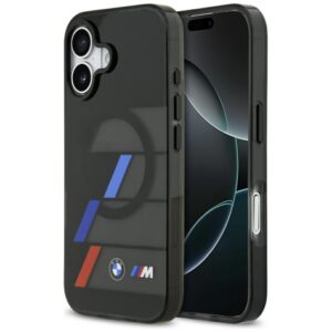 Citas preces BMW  BMW M IML Metal Buttons Tricolor Lines MagSafe Case for iPhone 17 - Black 