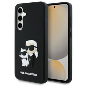 Kitos prekės Karl Lagerfeld  Karl Lagerfeld 3D Rubber Karl&Choupette Case for Samsung Galaxy S24 FE - Black 