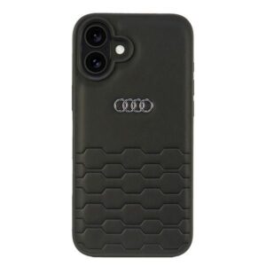 Citas preces Audi  Audi Synthetic Leather iPhone 16 Plus 6.7" black/black hardcase AU-TPUPCIP16M-GT/D2-BK 
