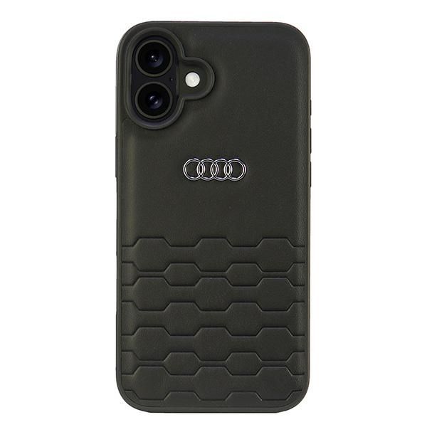 Citas preces Audi Audi Synthetic Leather iPhone 16 Plus 6.7" black/black hardcase AU-TPUPCIP16M-GT/D2-BK