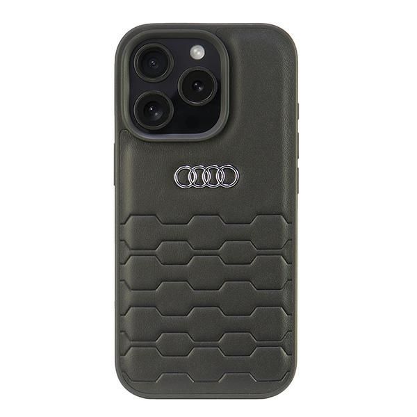 Citas preces Audi Audi Synthetic Leather iPhone 16 Pro 6.3" black/black hardcase AU-TPUPCIP16P-GT/D2-BK