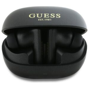 Citas preces Guess  Guess Bluetooth headphones GUTWST88MCTGK TWS + docking station black/black Capsule Printed Logo 