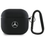 Muud kaubad Mercedes-Benz  Mercedes MEA4CSLBK AirPods 4 cover black/black Leather Metal Logo 