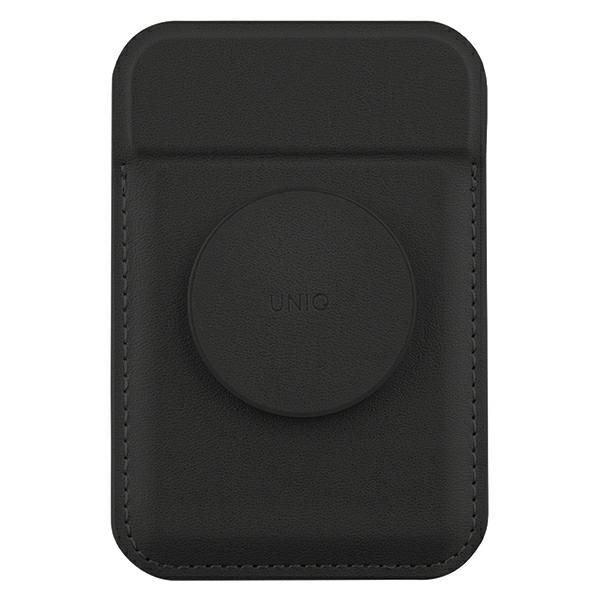 Citas preces UNIQ Uniq Flixa Magnetic Card Wallet with Stand Black/Jet Black MagSafe