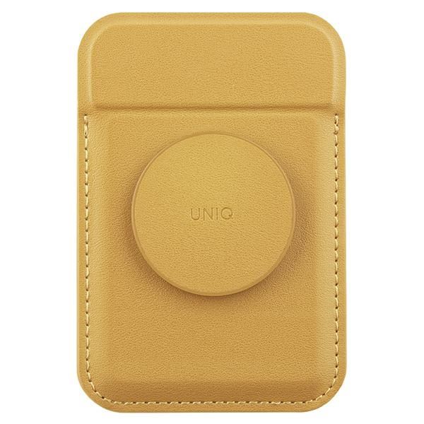Citas preces UNIQ Uniq Flixa Magnetic Card Wallet with Stand Yellow/Canary Yellow MagSafe