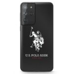 Kitos prekės U.S. Polo PU  US Polo Shiny Big Logo Case for Samsung Galaxy S21 Ultra - Black 