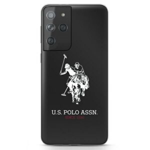 Kitos prekės U.S. Polo PU  US Polo Shiny Big Logo Case for Samsung Galaxy S21 Ultra - Black 