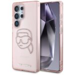 Kitos prekės Karl Lagerfeld  Karl Lagerfeld Rhinestones K. Head Logo Samsung Galaxy S25 Ultra Case Pink 