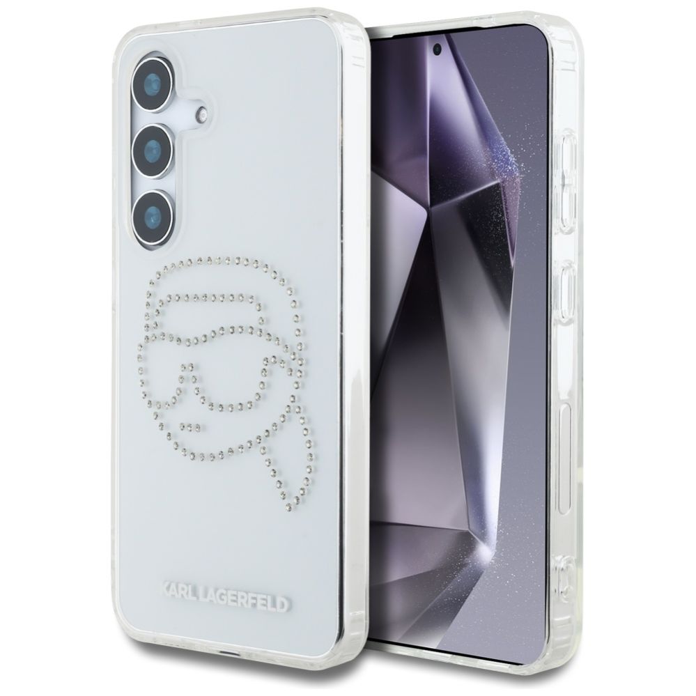 Kitos prekės Karl Lagerfeld Case Karl Lagerfeld Rhinestones Karl Head Logo Samsung Galaxy S25 transparent