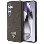 Other goods Guess  Guess Grained Hot Stamp Peony Pattern Triangle Logo MagSafe Case for Samsung Galaxy S25 - Brown 
