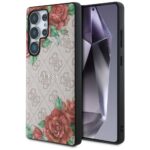 Kitos prekės Guess  Guess Leather 4G Flowers Print Metal Classic Logo MagSafe Case for Samsung Galaxy S25 Ultra - Pink 