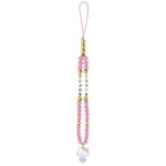 Citas preces Hello Kitty  Hello Kitty Pearls and Beads Kitty Charm Phone Charm - Pink 