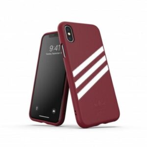 Citas preces Adidas  Adidas OR Molded PU Suede case for iPhone X / XS - burgundy 