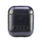 Kitos prekės Audi  Audi Leather Big Logo Case for AirPods 1 / 2 - Black 
