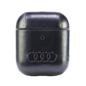 Другие товары Audi  Audi Leather Big Logo Case for AirPods 1 / 2 - Black 