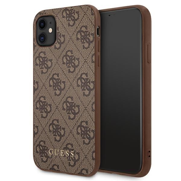 Muud kaubad Guess Guess 4G Metal Gold Logo Case for iPhone 11 / Xr 6.1" - Brown