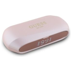 Citas preces Guess  Guess Elongated Metalic Printed Logo Bluetooth TWS Headphones + Docking Station - Pink 